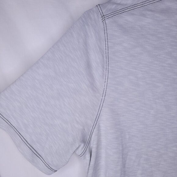 Johnston & Murphy Polo Shirt Mens Medium Light Gray - Picture 3 of 12